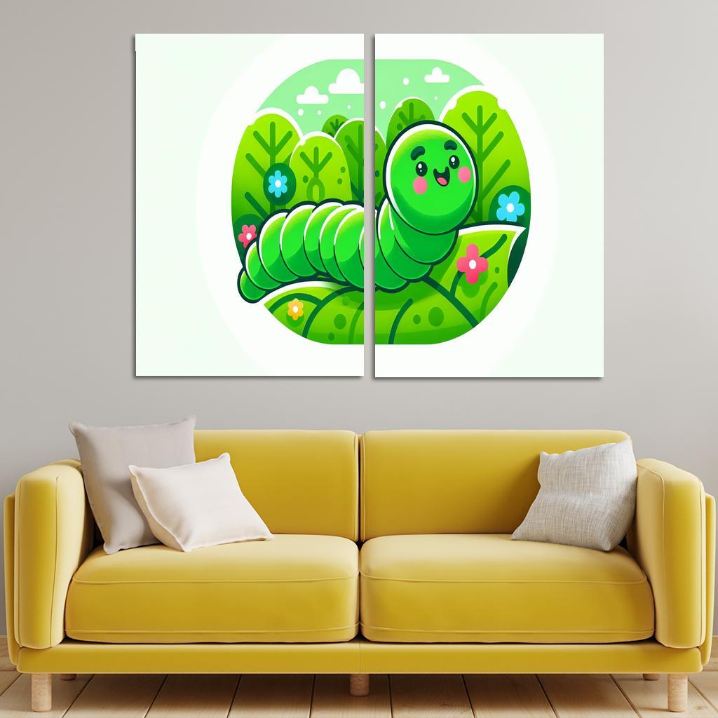 Cute Caterpillar - Nature Explorer Framed Paintings
