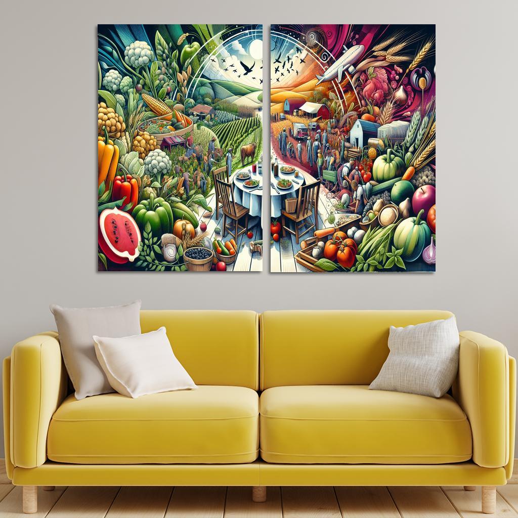 The Fabric Of Life Understanding Food Systems Custom Paintings Frame