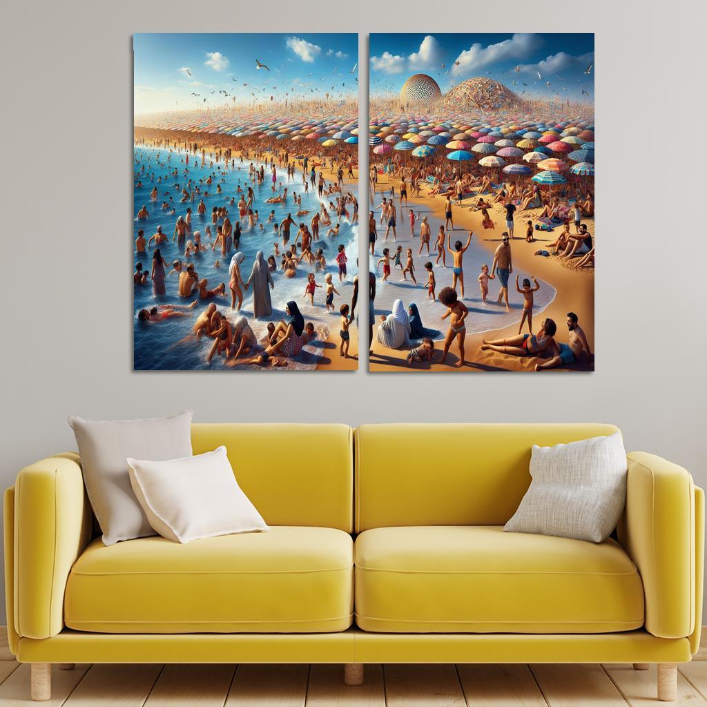 Sun-kissed Shore Custom Paintings Frame
