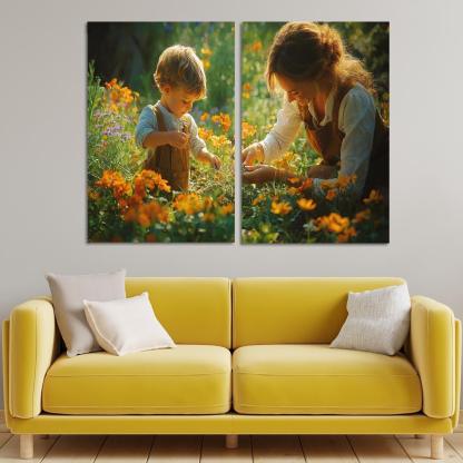A Garden Of Hope A Mothers Nurturing Spirit Canvas Paintings Frame