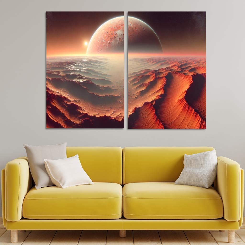 The Evolving Landscape Of Mars Abstract Paintings Frame