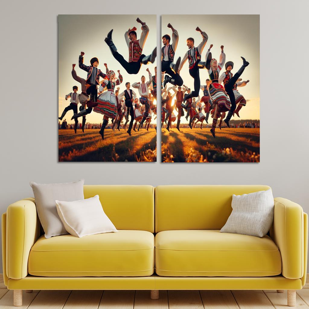 Cossack Dance The Spirit Of The Ukraine Modern Paintings Frame