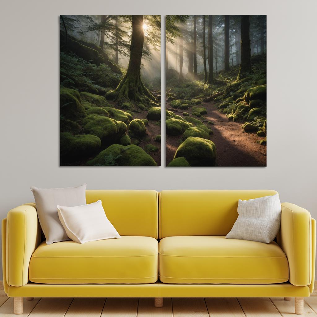 Ethereal Glow Of Misty Forest Trails Art Trends