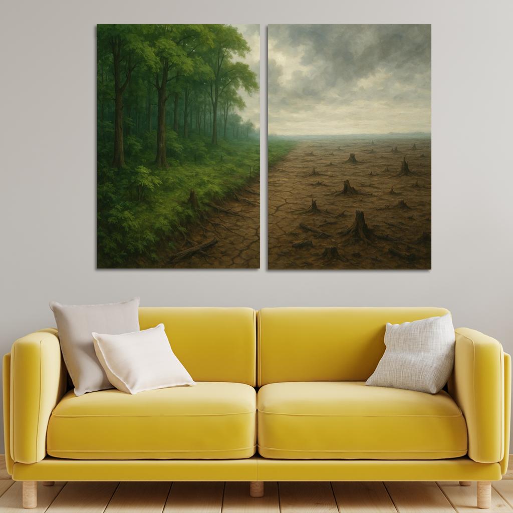 Silent Forests Visualizing The Crisis Of Deforestation Premium Artwork Frames