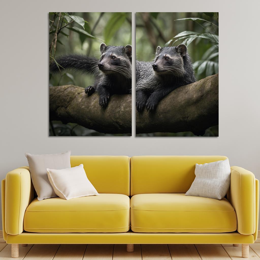 The Charming Binturong The Bearcat Of The Rainforest Canvas Paintings Frame