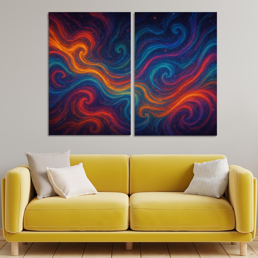 Symphony Of Celestial Currents Premium Artwork Frames