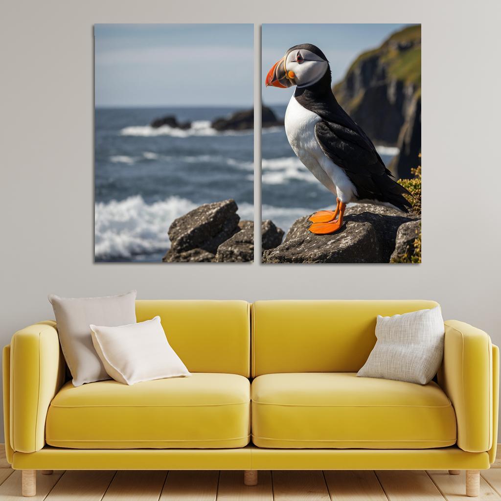 The Magnificent Puffin The Clown Of The Sea Custom Paintings Frame
