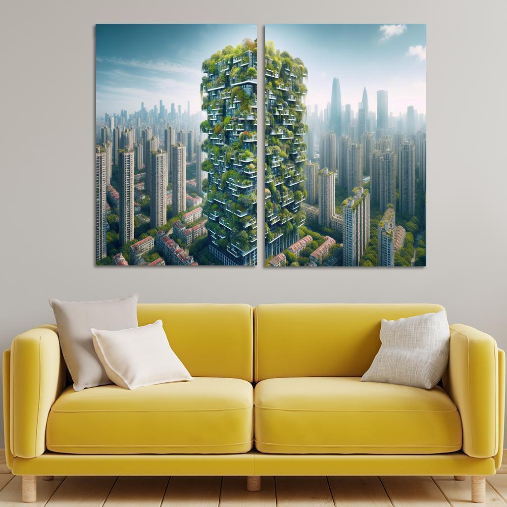 Vertical Forests Custom Paintings Frame