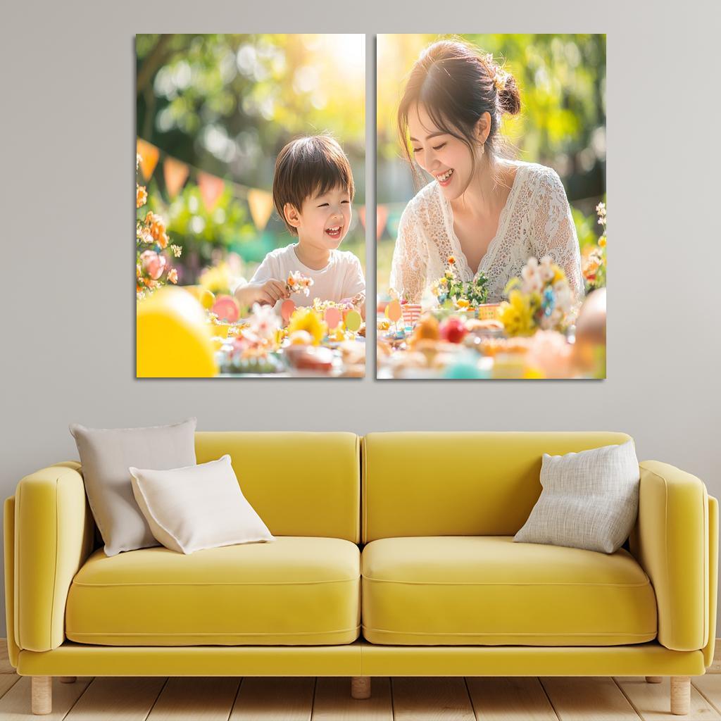 Moments Of Joy Celebrating Togetherness Custom Paintings Frame
