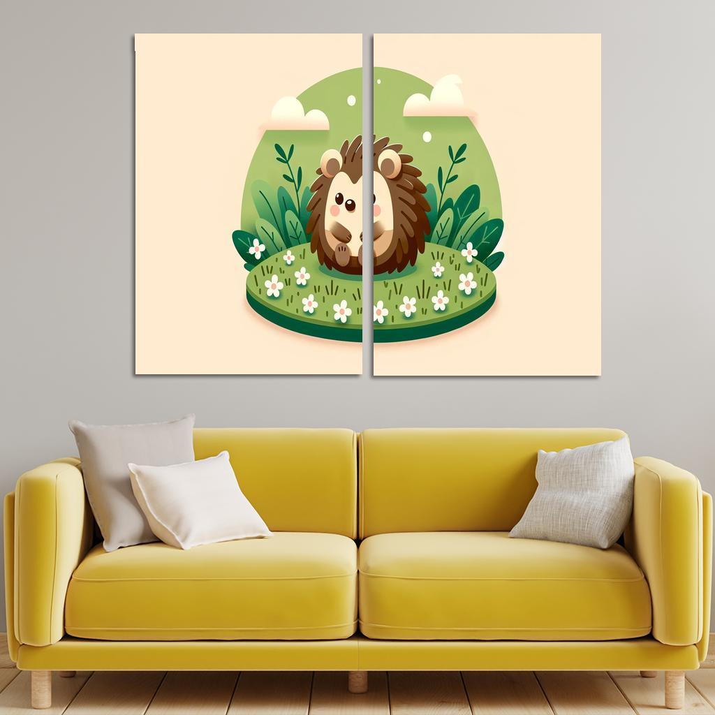 Friendly Hedgehog Modern Paintings Frame