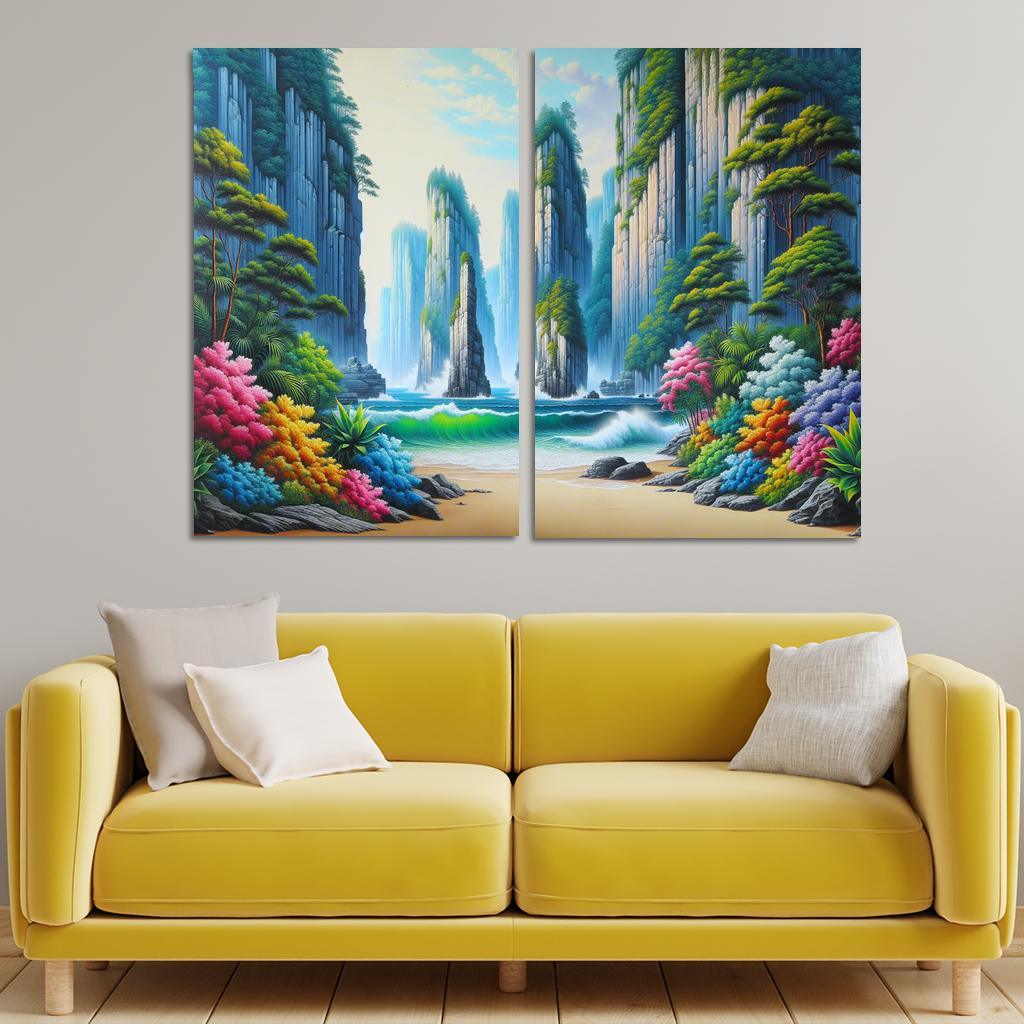 Bay Of Echoes Nature's Melody Custom Paintings Frame