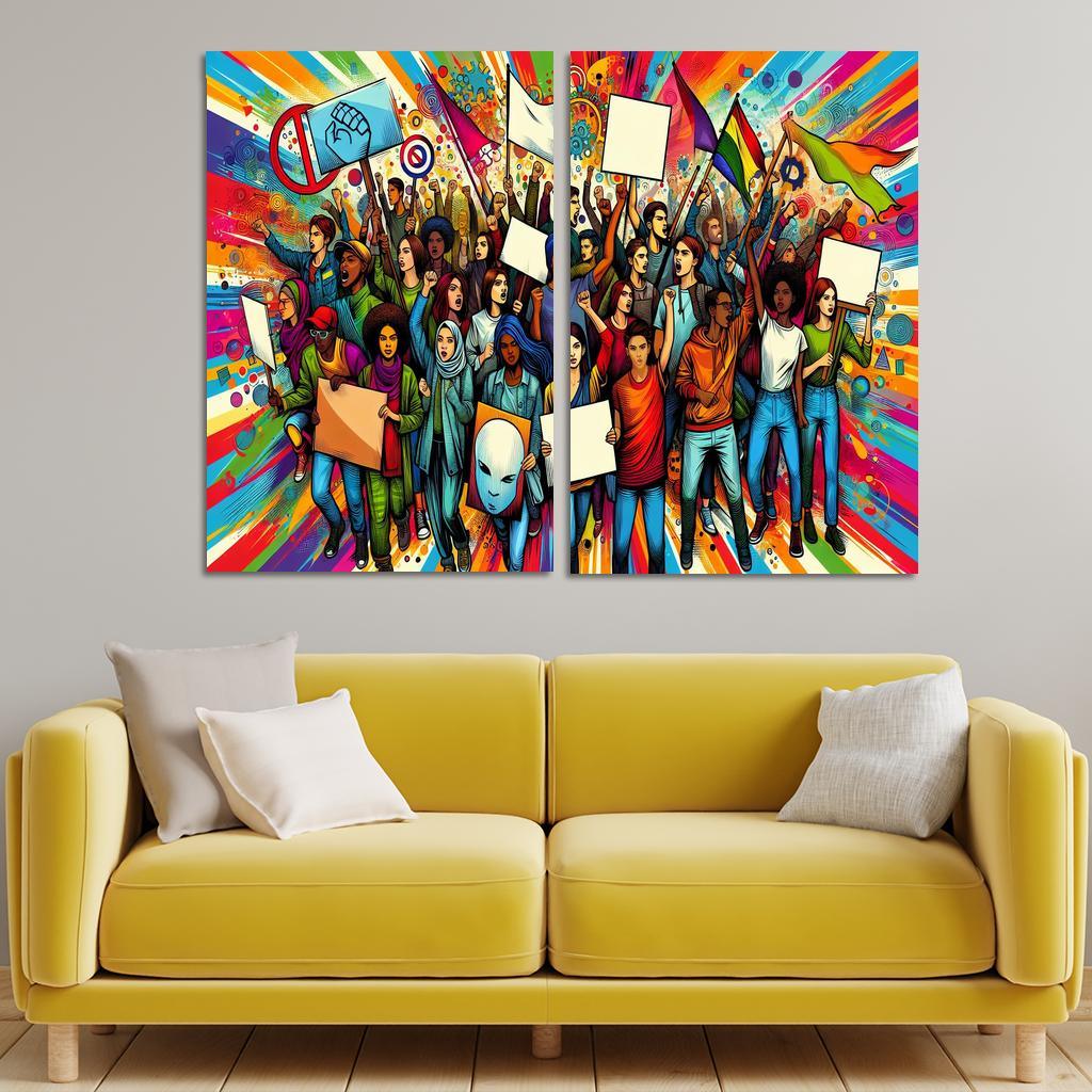 Youth Voices The Power Of Future Generations Multi-panel Paintings