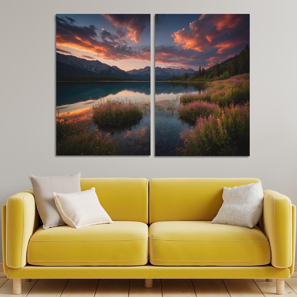 The Ethereal Glow Of Celestial Waters Oil Paintings Frame