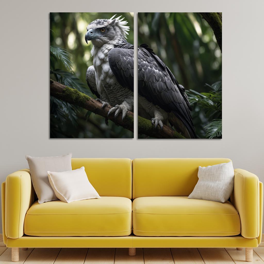 The Enchanting Harpy Eagle Ruler Of The Rainforest Canvas Paintings Frame