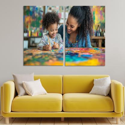 A Canvas Of Love A Mothers Artistic Spirit Canvas Paintings Frame
