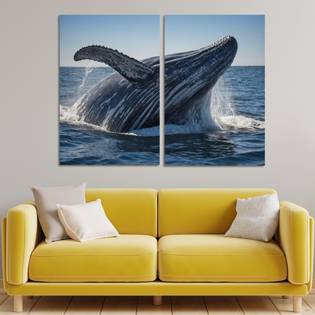 The Majestic Grey Whale Gentle Giant Of The Ocean Modern Paintings Frame