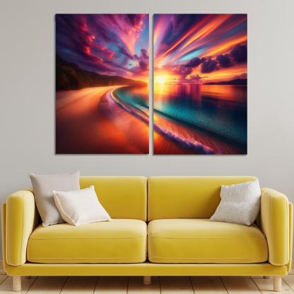 Sunrise Beach A New Day's Awakening Custom Paintings Frame