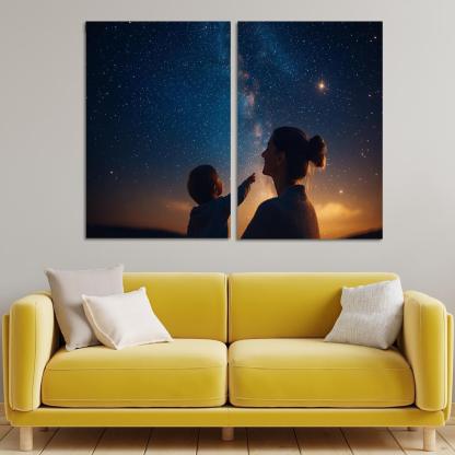Guiding Stars A Mothers Light In The Dark Canvas Paintings Frame