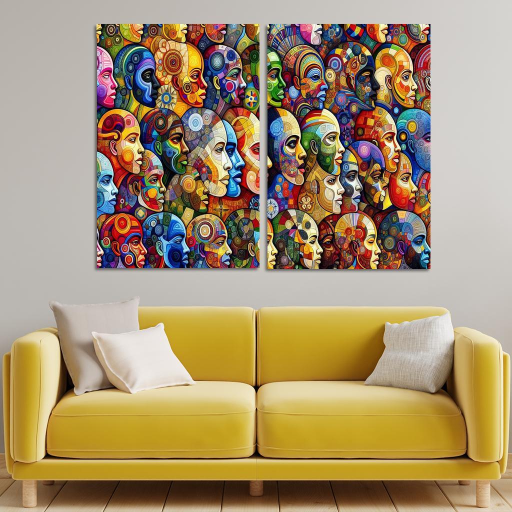 Unity In Diversity The Global Migration Experience Multi-panel Paintings