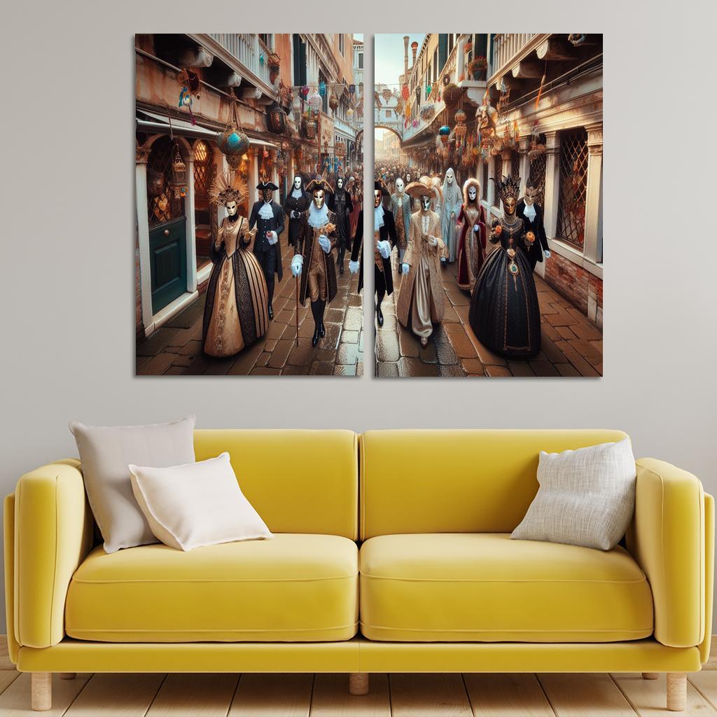 Venice Carnival Canvas Paintings Frame