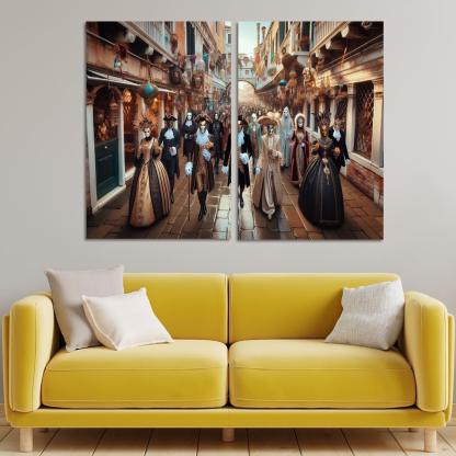 Venice Carnival Canvas Paintings Frame