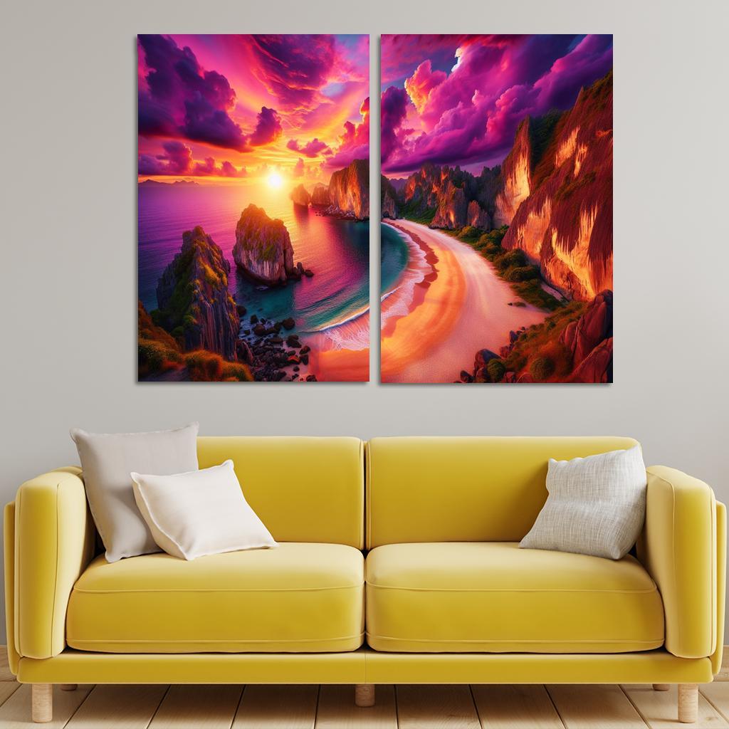 Sunset Ridge Beach Premium Artwork Frames