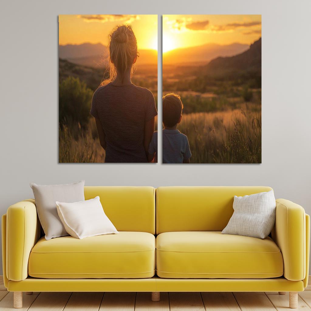 Her Silent Strength A Mothers Resilience Canvas Paintings Frame