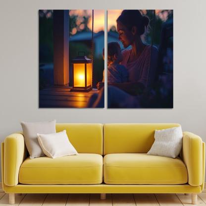 Her Gentle Whisper A Mothers Voice Canvas Paintings Frame