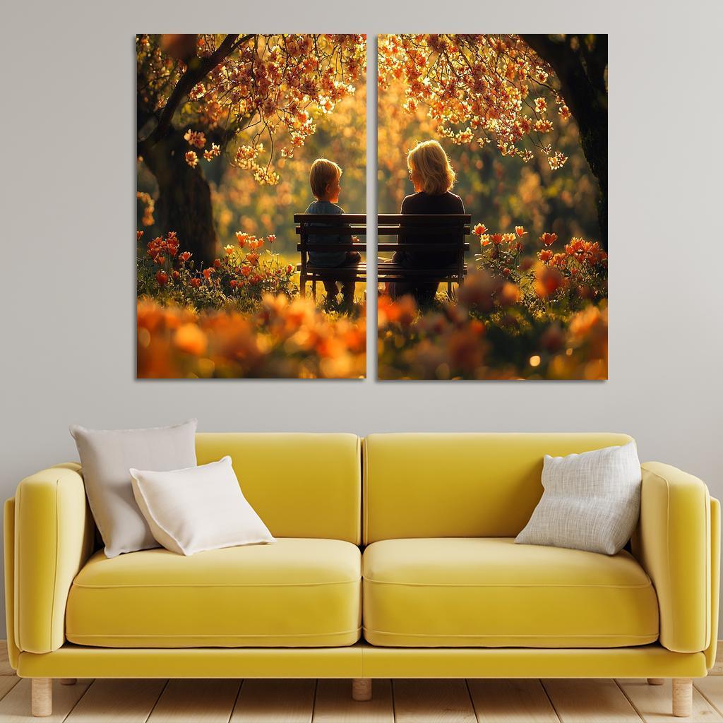 The Wisdom Of Ages A Mothers Guiding Hand Canvas Paintings Frame