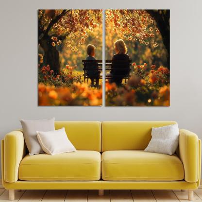 The Wisdom Of Ages A Mothers Guiding Hand Canvas Paintings Frame