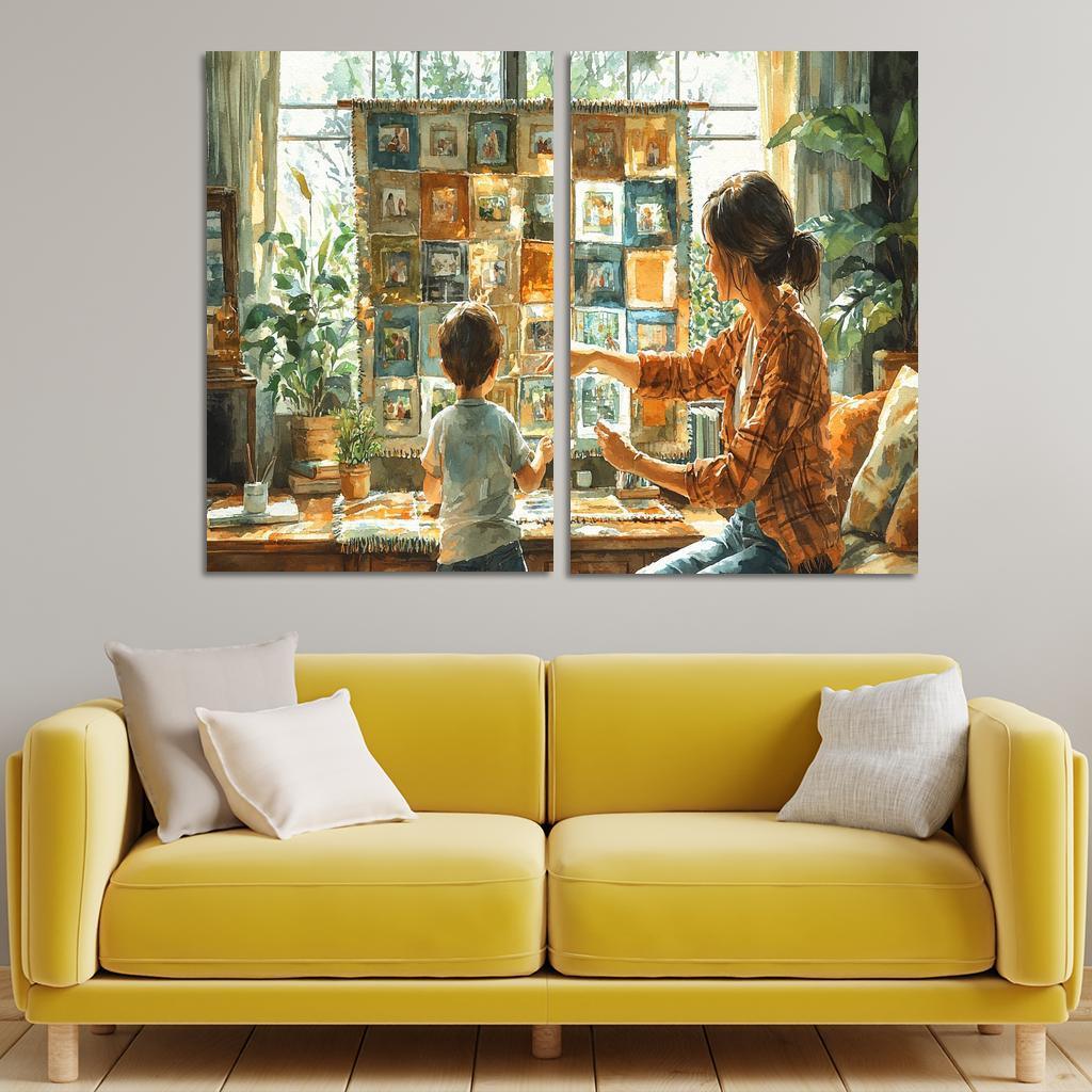 Threads Of Connection Weaving Memories Custom Paintings Frame