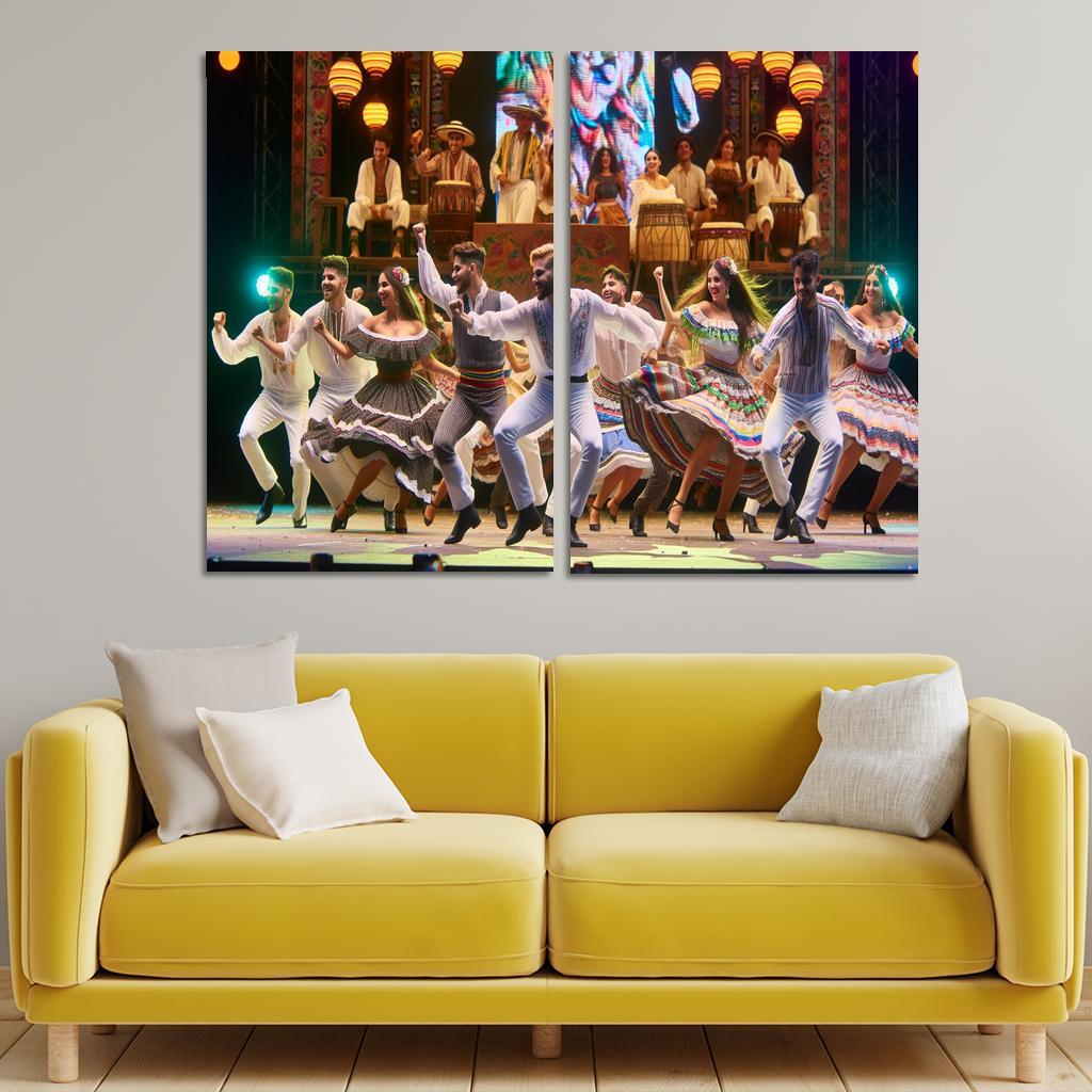 Cumbia The Dance Of Colombian Heritage Modern Paintings Frame