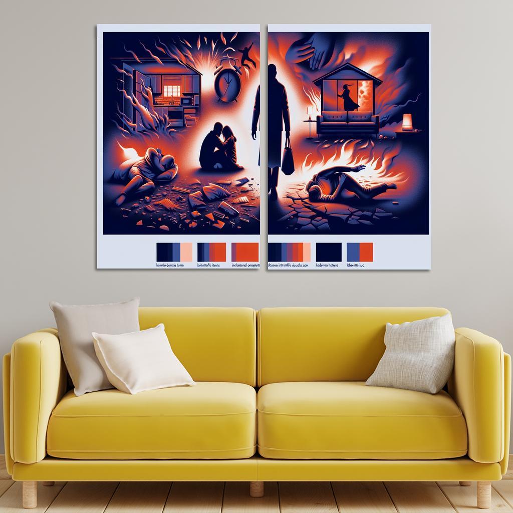 The Sound Of Silence Domestic Abuse Awareness Multi-panel Paintings