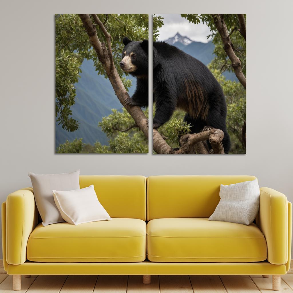 The Captivating Spectacled Bear South America's Only Bear Oil Paintings Frame