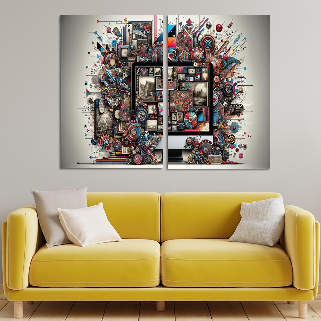 Digital Scrapbooking Preserving Memories Creatively 2 Piece HD Canvas Wall Art-Original Frame