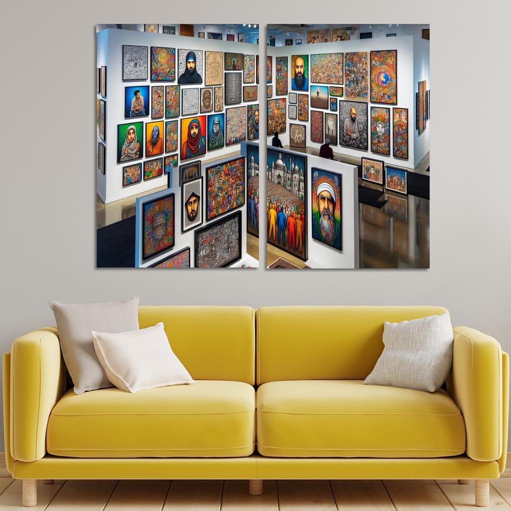 Fragments Of Reality Exploring Identity And Belonging Multi-panel Paintings