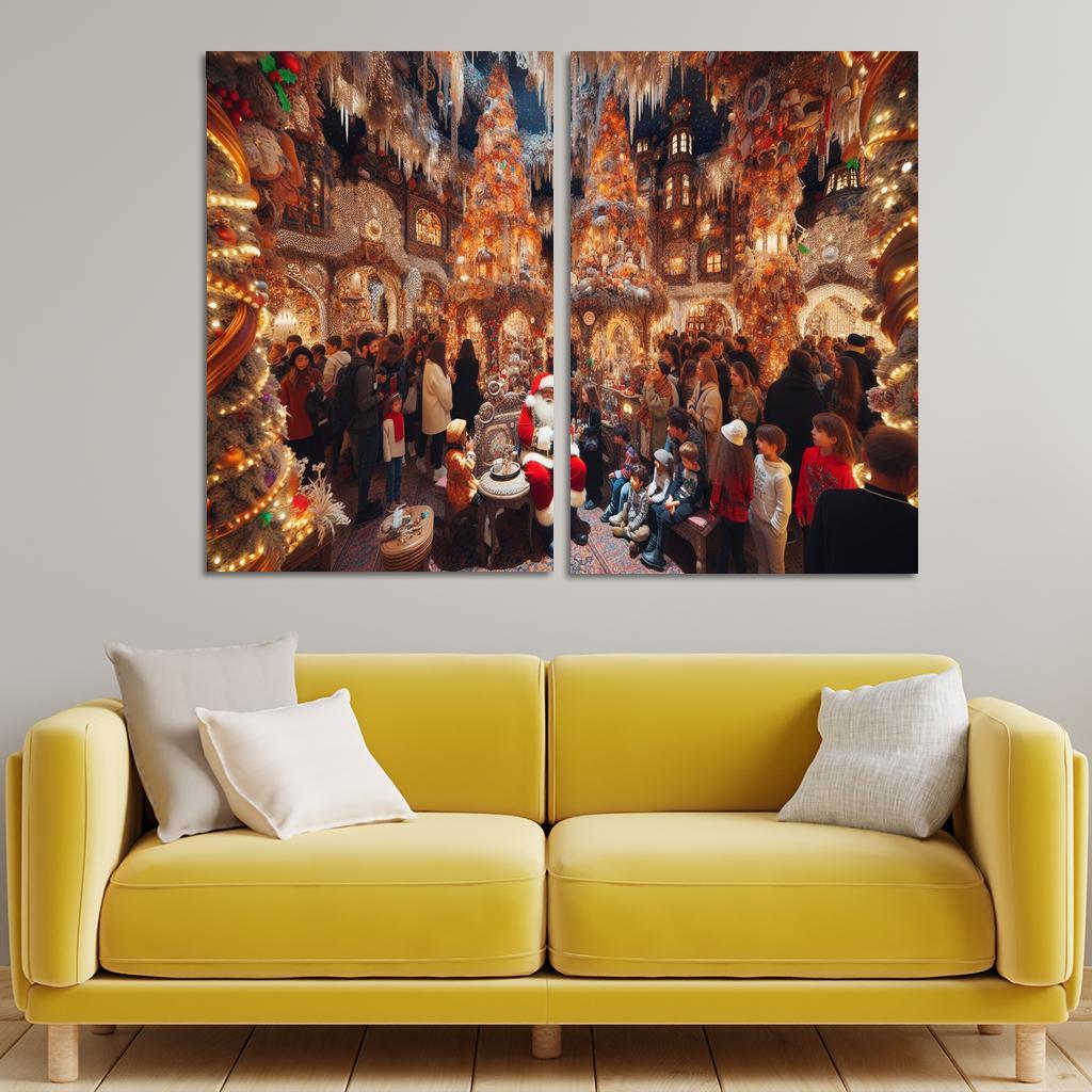 Harrods Christmas Grotto - United Kingdom Modern Paintings Frame