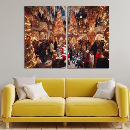 Harrods Christmas Grotto - United Kingdom Modern Paintings Frame