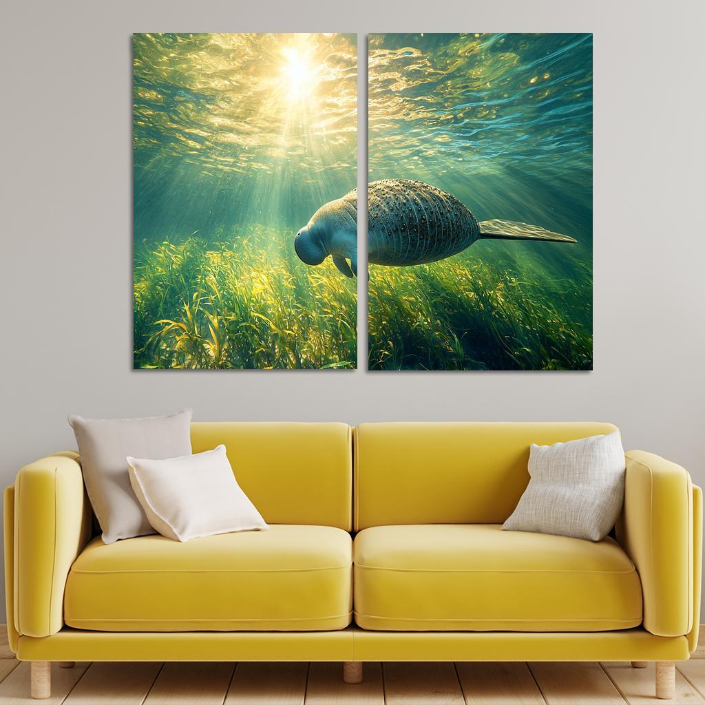 The Gentle Manatee The Ocean's Herbivore Art Trends