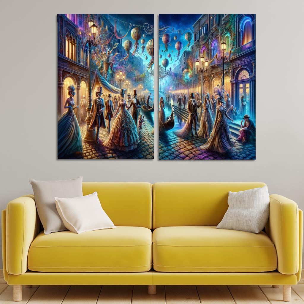Venice Carnival - Italy Modern Paintings Frame