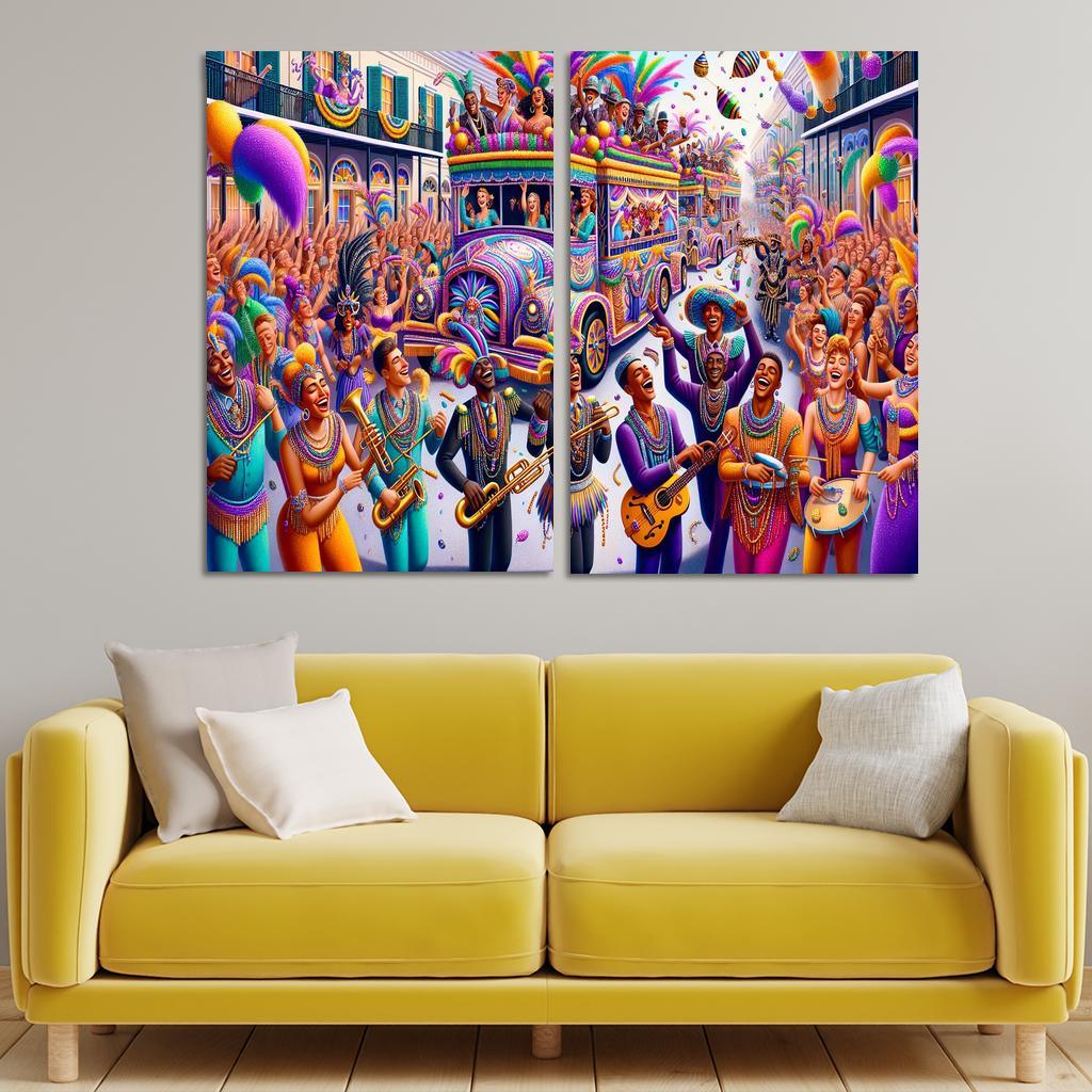 Mardi Gras - United States Modern Paintings Frame