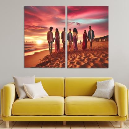 Sunset Shores A Romantic Haven Custom Paintings Frame