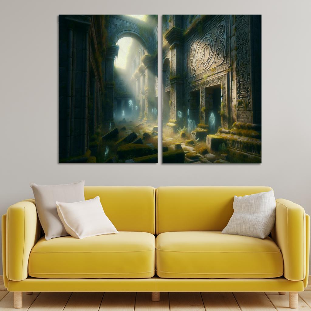 The Forgotten Realm 2 Piece HD Canvas Wall Art-Original Frame