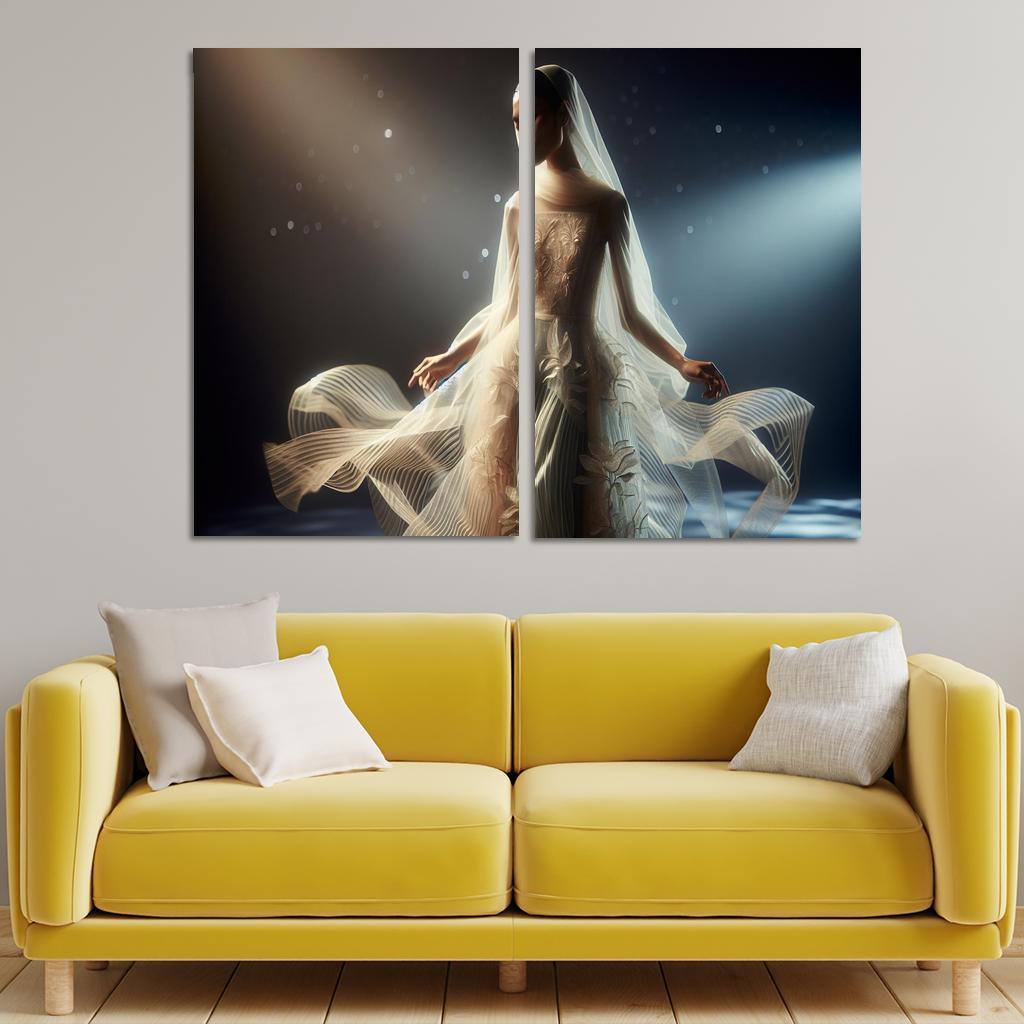 Translucent Layers Sheer Fashion Trends Multi-panel Paintings
