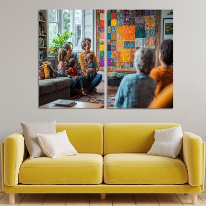 Threads Of Togetherness A Mothers Tapestry Custom Paintings Frame