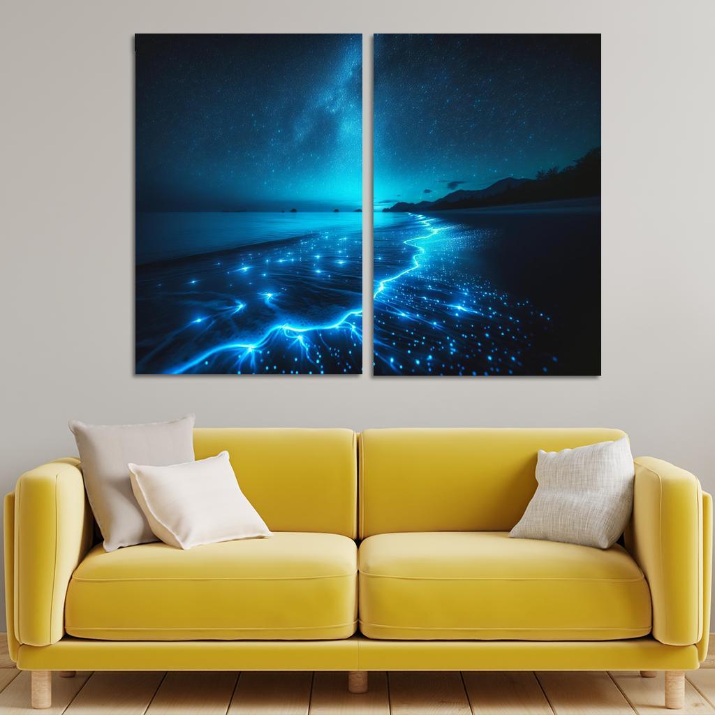 Mystic Waters Nighttime Beach Experience Art Trends