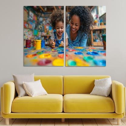 The Colors Of Her Love A Mothers Creative Spirit Canvas Paintings Frame