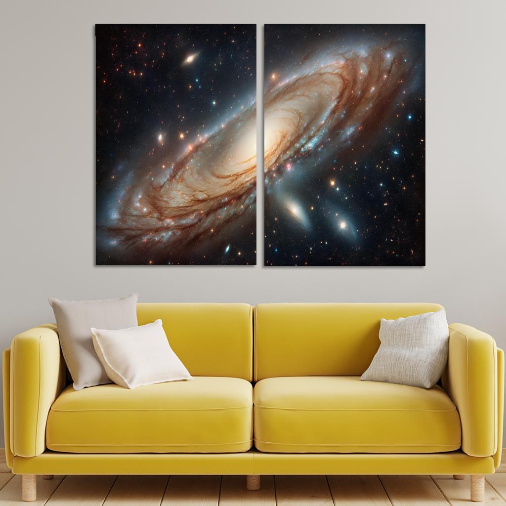 The Striking Features Of The Andromeda Galaxy Abstract Paintings Frame