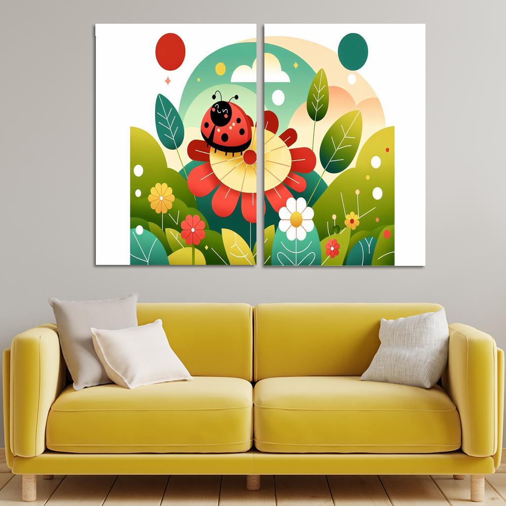 Lively Ladybug - Garden Friend Framed Paintings