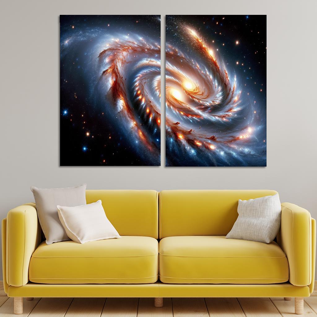 The Significance Of Galaxy Collisions Abstract Paintings Frame
